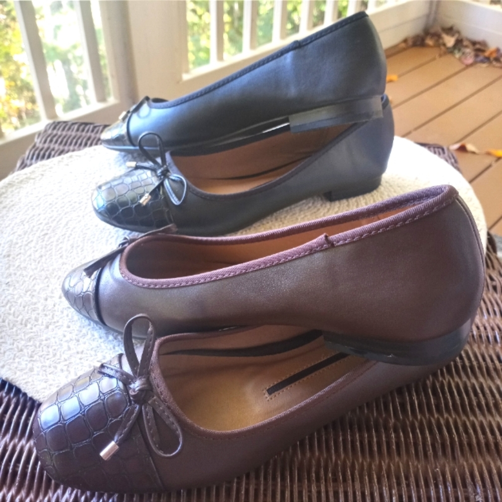NWOT 2 Pairs of New Direction "Livey" Ballet Flats